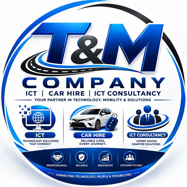 T&M Company emblem: ICT, car hire and ICT consultancy